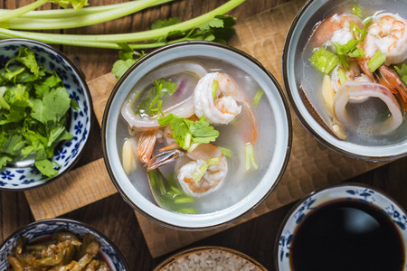 Nutritious and delicious seafood porridgeの写真素材