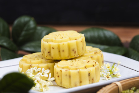 Traditional Gourmet Osmanthus Cake, Chinese pastryの写真素材