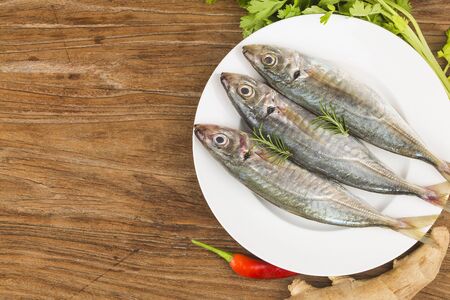 raw mackerel with  spices