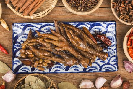 Spiced chicken feetの写真素材