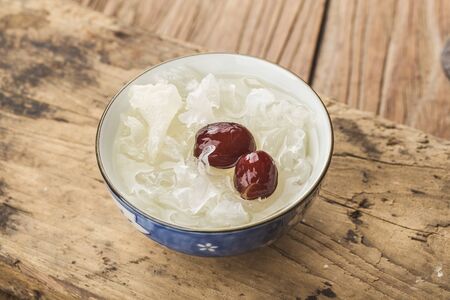 Chinese cuisine red dates white fungus sweet soupの写真素材