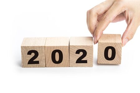 New Year concept from 2019 to 2020