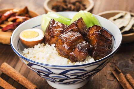 Chinese food, Braised Pork Riceの写真素材