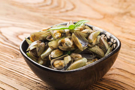 Chinese Chiuchow cuisine: a plate of Musculus senhousei