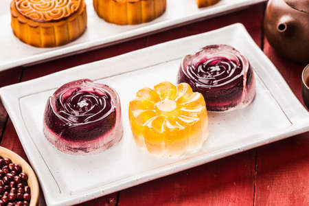 Moon cake,Chinese mid autumn festival food.
