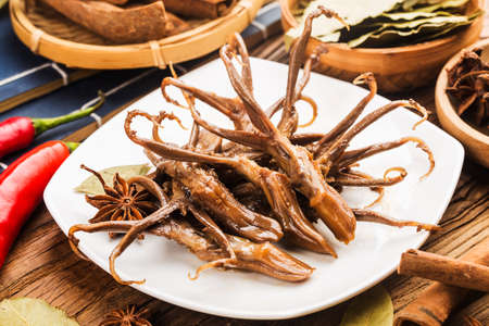 Chinese Food: Spiced Duck Tongueの写真素材