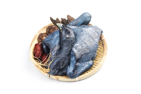 Black Chicken Soup, Nourishing Ingredientsの写真素材