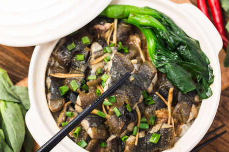 Cantonese style rice with Monopterus albus