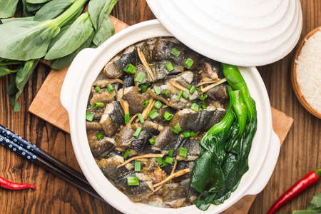 Cantonese style rice with Monopterus albus