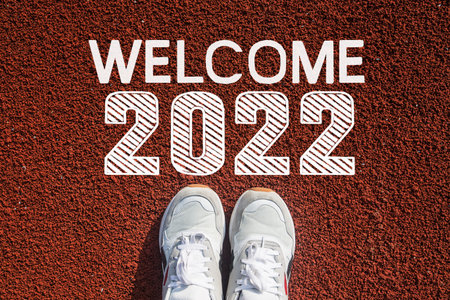 Welcome to 2022, happy new year conceptの写真素材