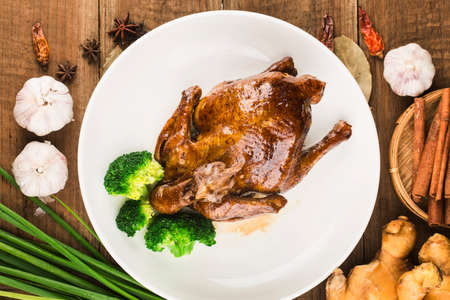 A Chinese delicacy: soy sauce chickenの写真素材