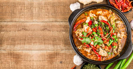 Chinese Sichuan specialties spicy beef frogの写真素材