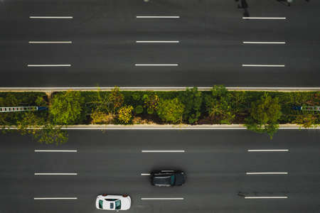 Aerial photography of Asphalt Pavementの写真素材