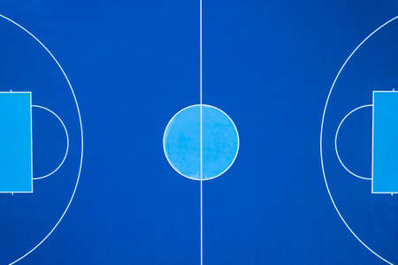 Aerial shooting outdoor basketball courtの写真素材