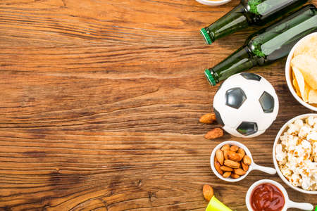 election of party food for watching football championshipの写真素材