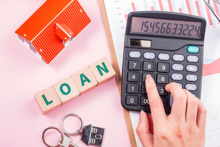 Loan to buy a house, pressure to buy a houseの写真素材