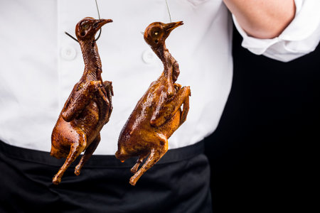 Traditional Cantonese roast pigeonの写真素材