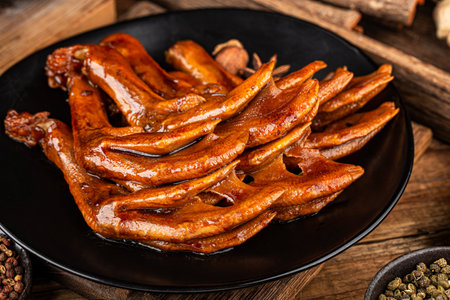 Chinese food- delicious duck feet, Marinated duck's palmの写真素材