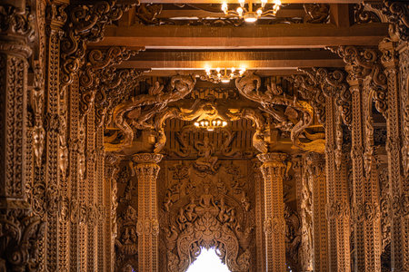 Thai style molding art in Chiang Rai, Thailand.