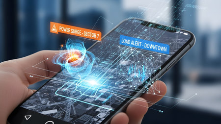 Real-time smart city management and energy grid monitoring on a smartphone
