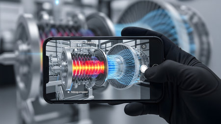 Augmented reality visualization of a complex engine system on a smartphone for advanced engineering