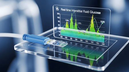 Real-time interstitial fluid glucose monitoring system with futuristic data visualization