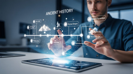 Exploring ancient history through interactive augmented reality on a digital tablet