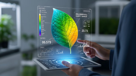 Advancing agriculture with holographic plant analysis and digital monitoring for crop health.