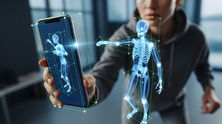 Augmented reality skeletal model with motion tracking technology for human body analysis