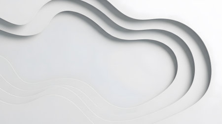 Subtle showing abstract white cloud shape with layered curves and subtle gradient background....の写真素材