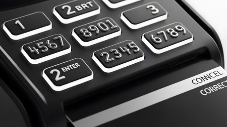 Close up of card swiping through black payment terminal. resolution...