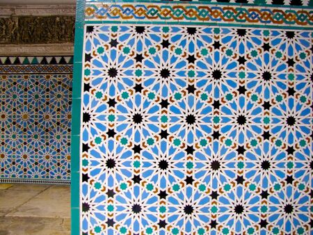 Nice pattern wall at house in Spainの写真素材