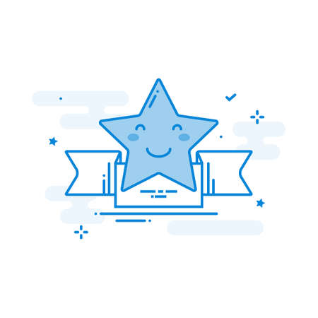 Modern flat color line. Can be used for Web Project and Applications. Vector Illustrationのイラスト素材