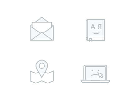 Simple set of vector line icons. Contains such icons as email, book, map, notebook.のイラスト素材