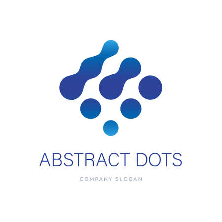 Logotype with abstract dotsのイラスト素材