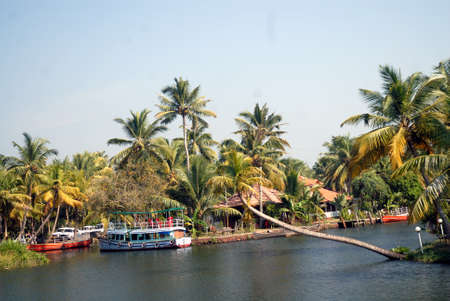 Backwater of  Kerala, India.のeditorial素材