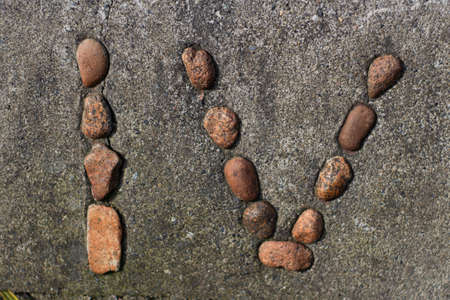 Number 4 in roman of stoneの写真素材
