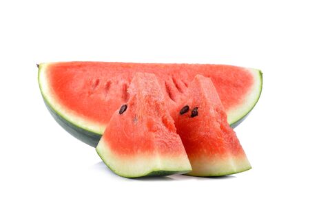 water melon sliced  on white backgroundの写真素材
