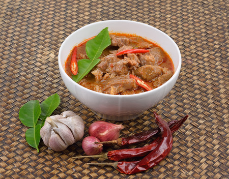 Red savory curry with pork ( Pork Paneang ), Thai cuisineの写真素材