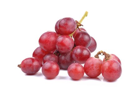 Fresh red grape on white backgroundの写真素材