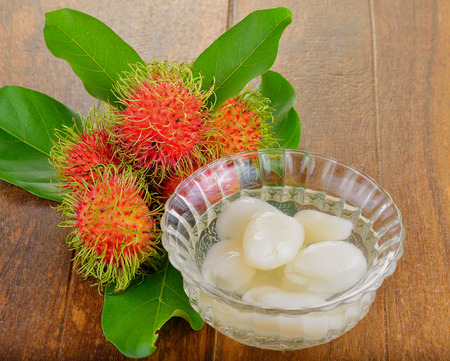 Rambutan in syrupの写真素材
