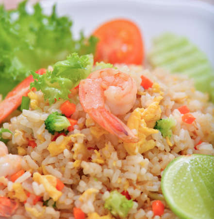 Shrimp fried riceの写真素材