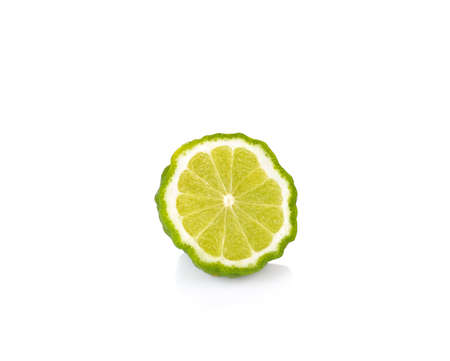 Bergamot fruit on  white backgroundの写真素材