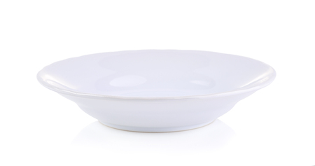 White bowl isolated on white backgroundの写真素材