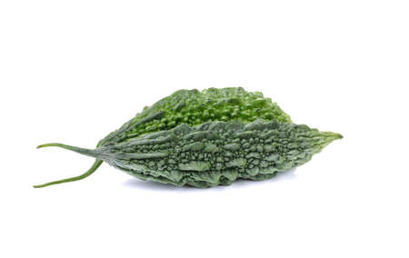 Bitter melon on white background