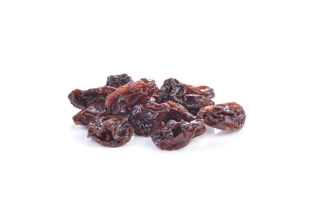 raisins  on white backgroundの写真素材