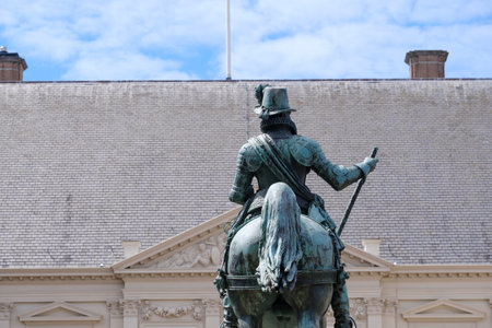 The Hague, The Netherlands - May 15 2020: The statue of William I, Prince of Orange or Willem van Oranje,Noordeinde Palace in The Hague, Netherlandsのeditorial素材