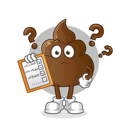 the poop schedule list vector. cartoon characterのイラスト素材