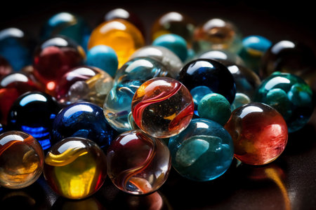 A collection of colorful glass marbles
. generative AIの素材