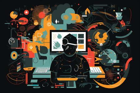 A digital artwork depicting the creative process
. generative AIの素材